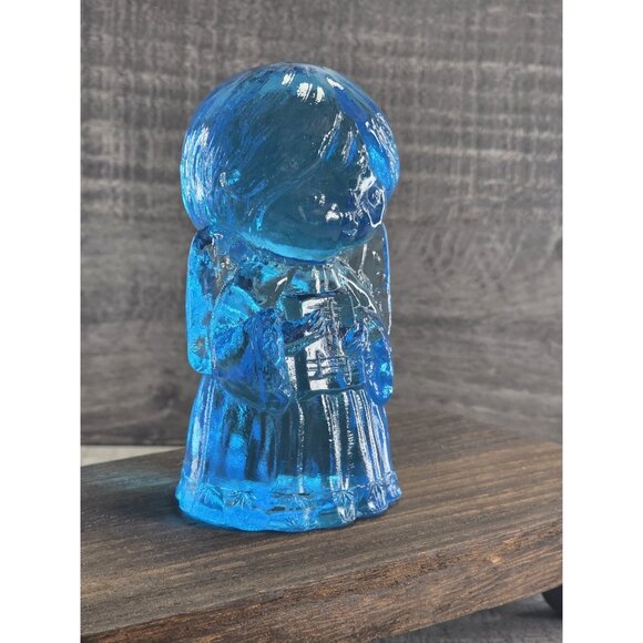 Angel Mosser Glass 1970s Blue Singing Winged 4" Paperweight Figure 76.8 - Picture 4 of 15